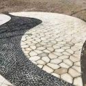 鹤壁 黄金麻冰裂纹地铺石工地铺装案例