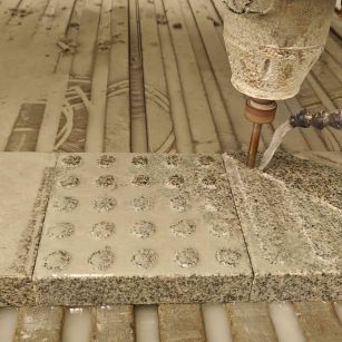 鹤壁 芝麻白花岗岩石材盲人石、盲道石、盲点石