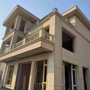 鹤壁 黄金麻花岗岩石材荔枝面外墙干挂效果展示