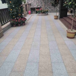 鹤壁 黄金麻白麻荔枝面庭院铺装展示