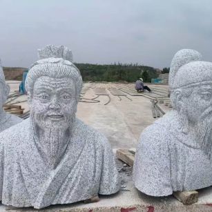 鹤壁 白麻花岗岩石材人物立体雕刻