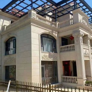 鹤壁 黄金麻花岗岩荔枝面别墅外墙干挂