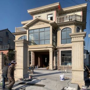 鹤壁 黄金麻花岗岩荔枝面别墅外墙干挂私家专属