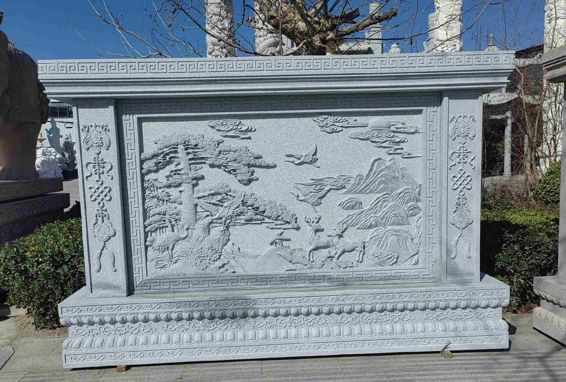 鹤壁 芝麻白大型照壁，屏风，影壁