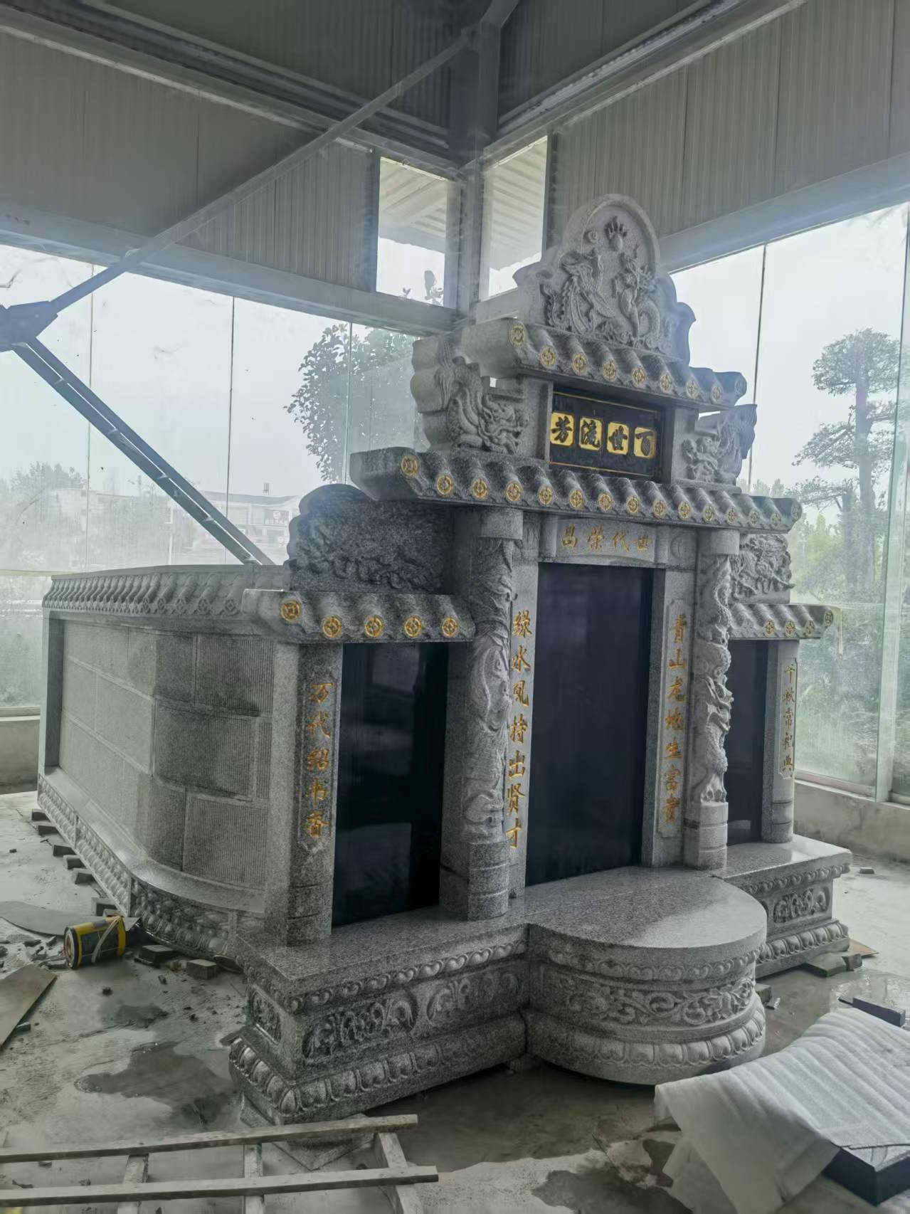 鹤壁 芝麻白墓碑效果展示图