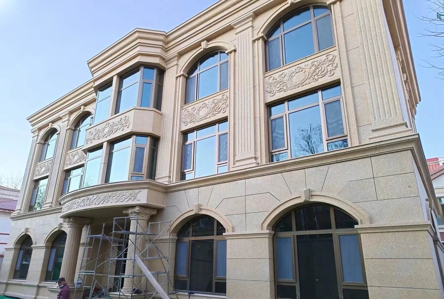 鹤壁 黄金麻花岗岩别墅外墙干挂